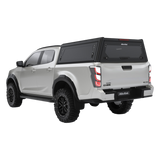 Double Cab Isuzu D-Max, fitted with the Alu-Cab Contour Canopy. Camp4x4 camp 4x4, overlanding, camping. Single Cab. Extra Cab