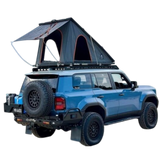 Off-road SUV with an Alu-Cab LT-50 rooftop tent on a Front Runner Roof Rack. Camp4x4. camp 4x4, overlanding, camping.