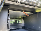 Alu-Cab Canopy Table Slide Bracket fitted to an Alu-Cab Canopy, inside view
