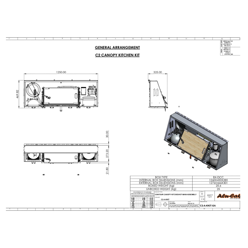 Sections and details about the Au-Cab Contour Canopy Kitchen Cupboard kit. Canopy accessories, drop down table