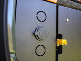 Close up of the Alu-Cab Jimny Drawer System, with positions shown for 12V connectors