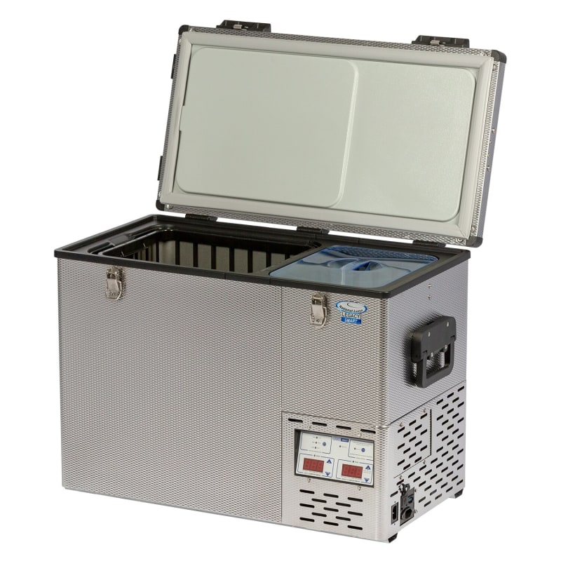 Portable 50ltr National Luna refrigerator. Camp 4x4, Available at Camp4x4. Overlanding Products and fitments. Camping gear 