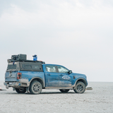 Double Cab Ford Ranger, fitted with the Alu-Cab Contour Canopy and Roof Rack. Camp4x4 camp 4x4, overlanding, camping. Single Cab. Extra Cab